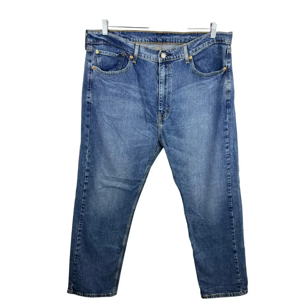 Levi’s 505 Regular Fit Blue Denim Jeans Straight Leg Classic Vintage